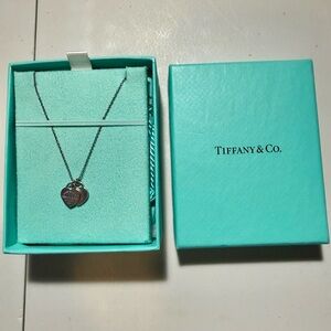 Tiffany & Co. Silver Double Heart Necklace
